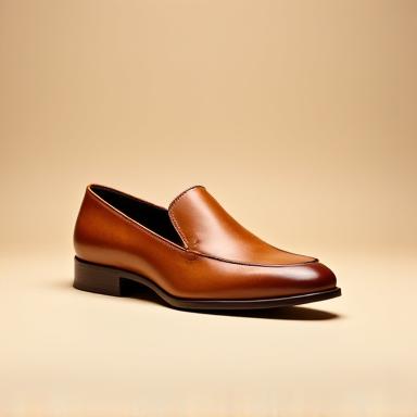 Tan leather slip-on